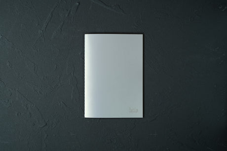 Front cover view of the A5 fountain pen notebook in pearl cover — Rehiie Notebook Light.